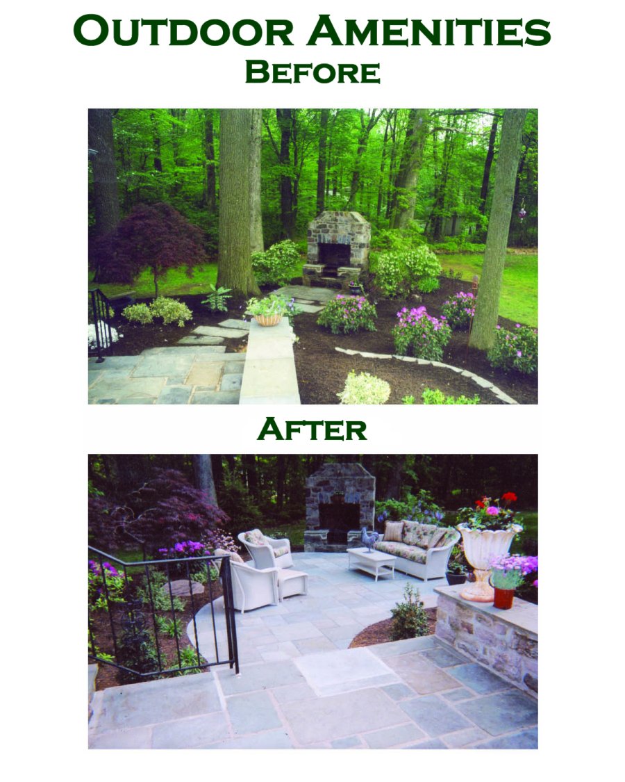 Outdoor Amenities Before and After by Complete Landscape Design